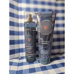 Bath & Body Works Sweater Weather Hydration Body Cream & Fine Fragrance Mist Set